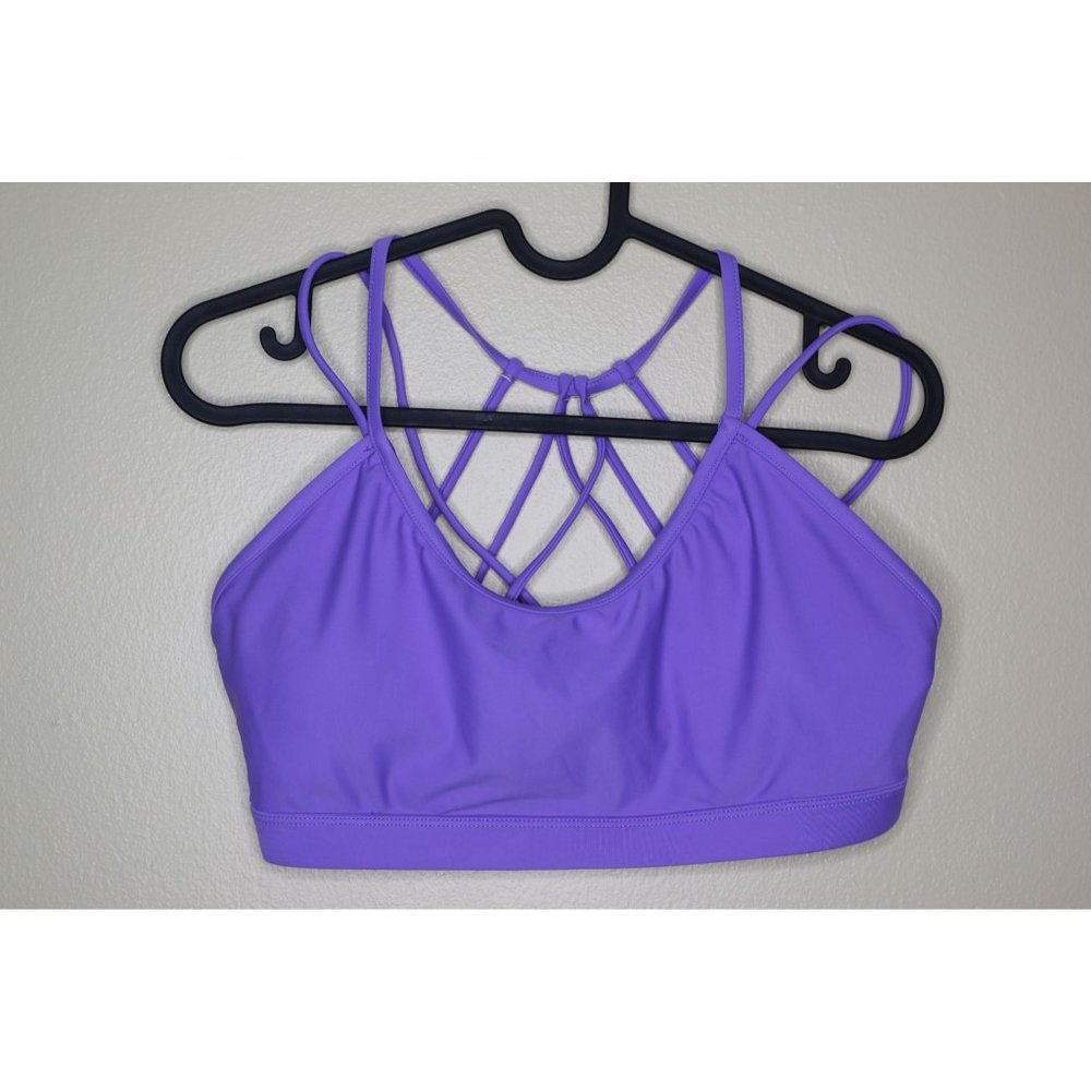 Fabletics Wonderweave Dash Purple Bikini Top Sz M